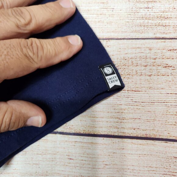 NWT Salty Crew T Shirt Men's Size S Blue Short Sleeve Thrill Seekers Risk Takers - Picture 7 of 11